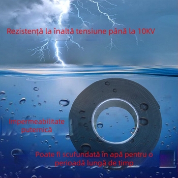 Bandă autoadezivă izolatoare pentru înaltă tensiune din cauciuc, J20, butil, 10 kV, cablu submersibil, ignifugă, impermeabilă, rezistentă la temperaturi