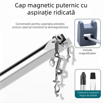 Set de șurubelnițe magnetic, 10 piese, cu șurubelnițe Phillips și cu cap plat