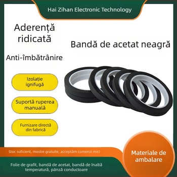 Bandă din pânză de acetat, ignifugă pentru izolația electrică, rezistentă la temperaturi înalte, ruptă manual