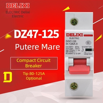 Delixi DZ47-125 serie întrerupător de circuit pentru uz casnic 1P 80A 125A 220V