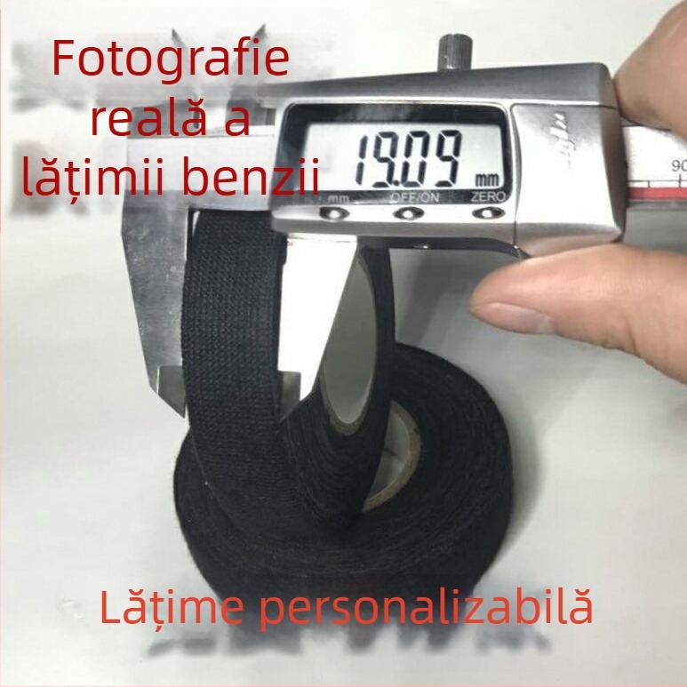 Bandă izolatoare din velur pentru cabluri, cu adeziv de cauciuc, o singură față