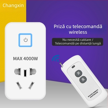 Priză cu telecomandă și întrerupător, 16 A, 4000 W