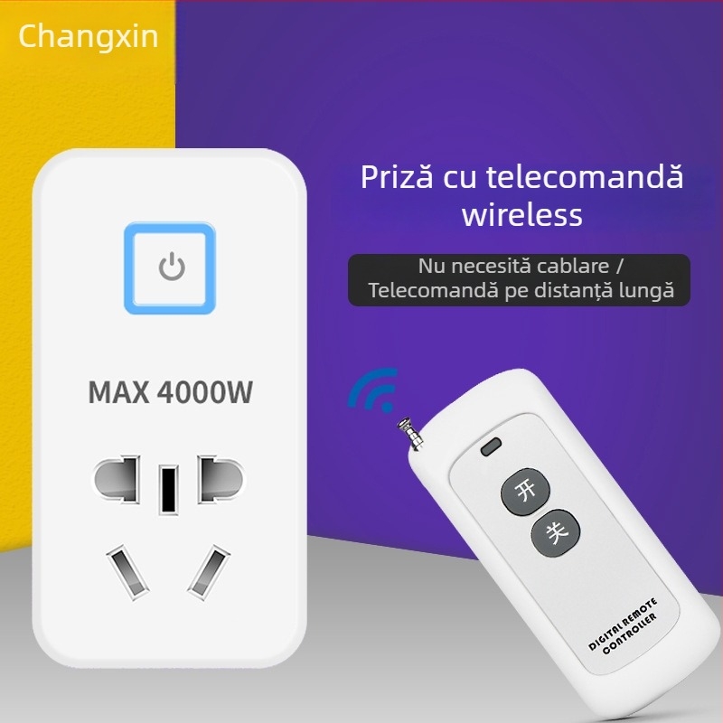 Priză cu telecomandă și întrerupător, 16 A, 4000 W