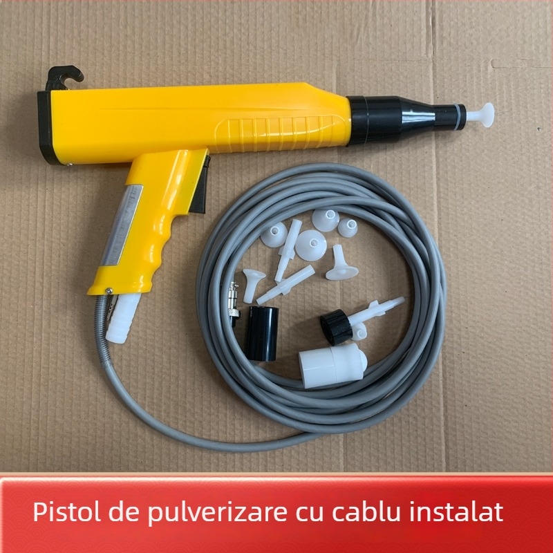 Pistol electrostatic KCI, pulverizator pentru vopsea pudră, pistol electrostatic cu pulverizare încorporat, accesorii pentru pulverizare electrostatică