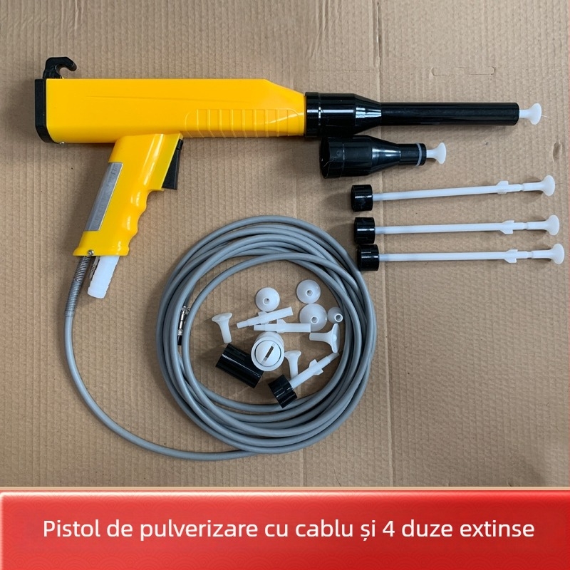 Pistol electrostatic KCI, pulverizator pentru vopsea pudră, pistol electrostatic cu pulverizare încorporat, accesorii pentru pulverizare electrostatică