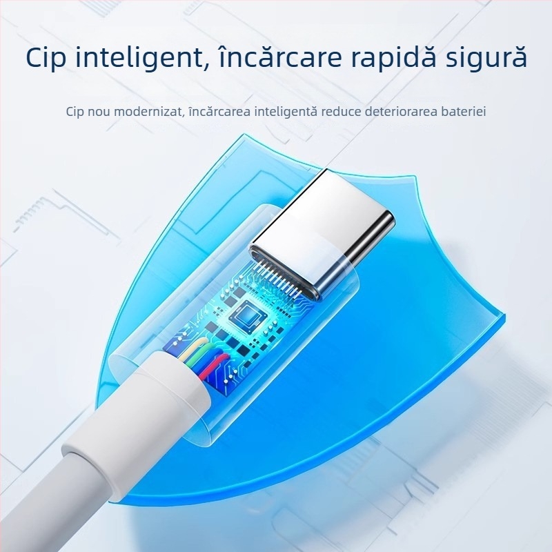 Cablu USB-C pentru încărcare rapidă de 120W pentru VIVO/iQOO 11 Pro și 11s, lungime 1–2 m, alb
