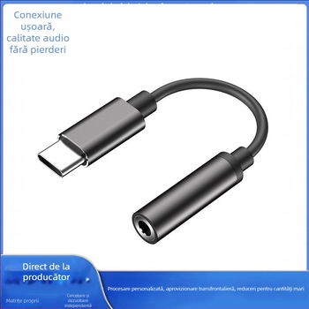 Adaptor DAC audio Type-C la 3,5 mm, cu cip ALC5686, pentru redare muzică și convorbiri, sunet ultra clar