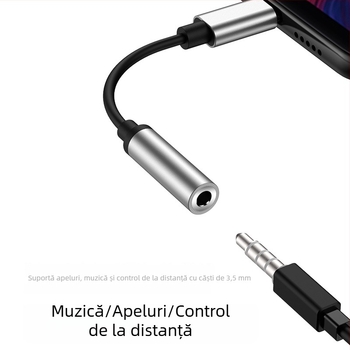 Adaptor DAC audio Type-C la 3,5 mm, cu cip ALC5686, pentru redare muzică și convorbiri, sunet ultra clar