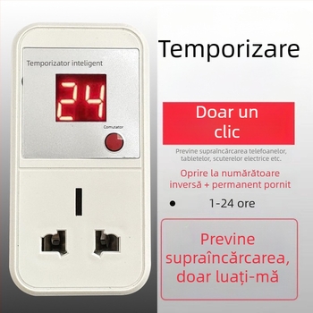 Priză inteligentă cu întrerupător temporizator, protecție la suprasarcină pentru vehicule electrice și telefoane, controler 220V