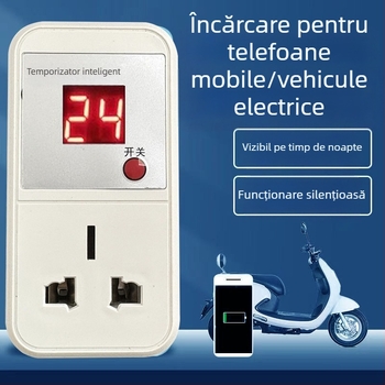 Priză inteligentă cu întrerupător temporizator, protecție la suprasarcină pentru vehicule electrice și telefoane, controler 220V