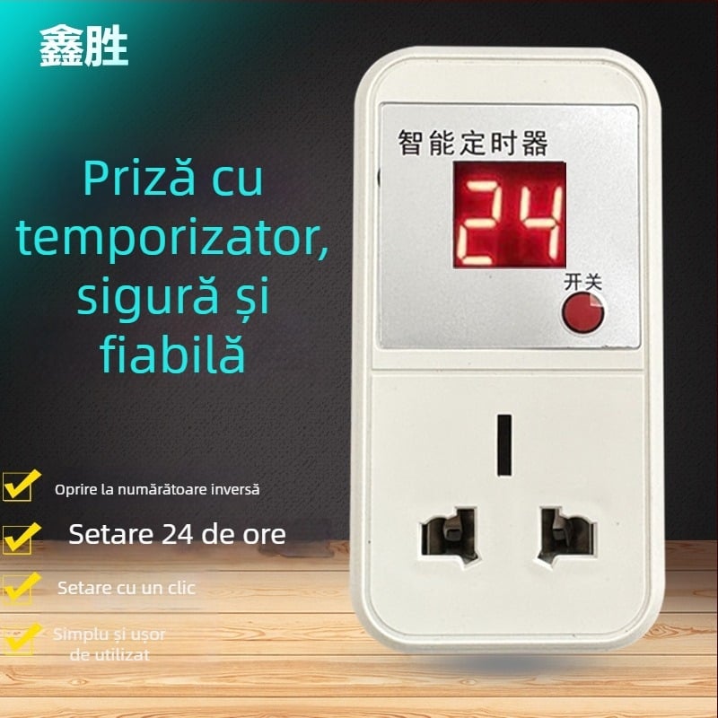 Priză inteligentă cu întrerupător temporizator, protecție la suprasarcină pentru vehicule electrice și telefoane, controler 220V