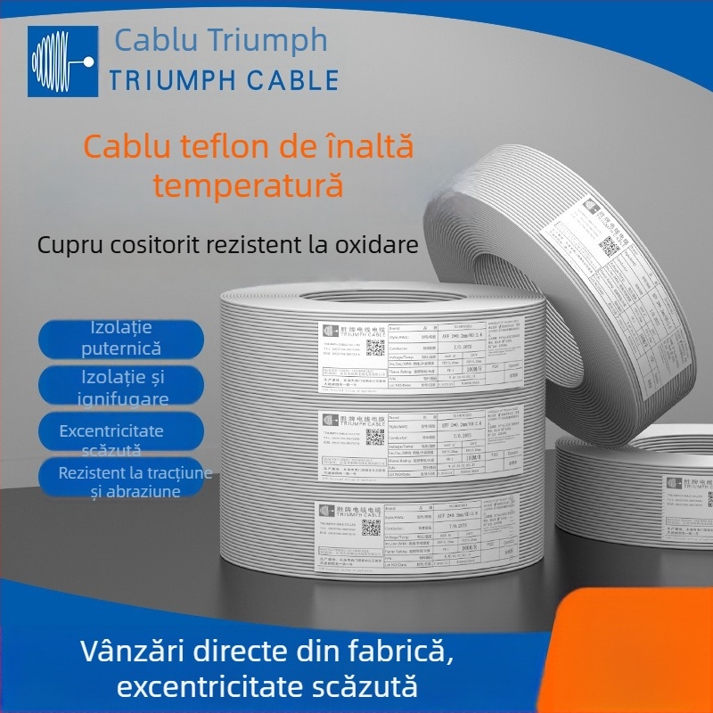Cablu izolat cu FEP și înveliș exterior FEP, 600V, AFF4×0,2 mm