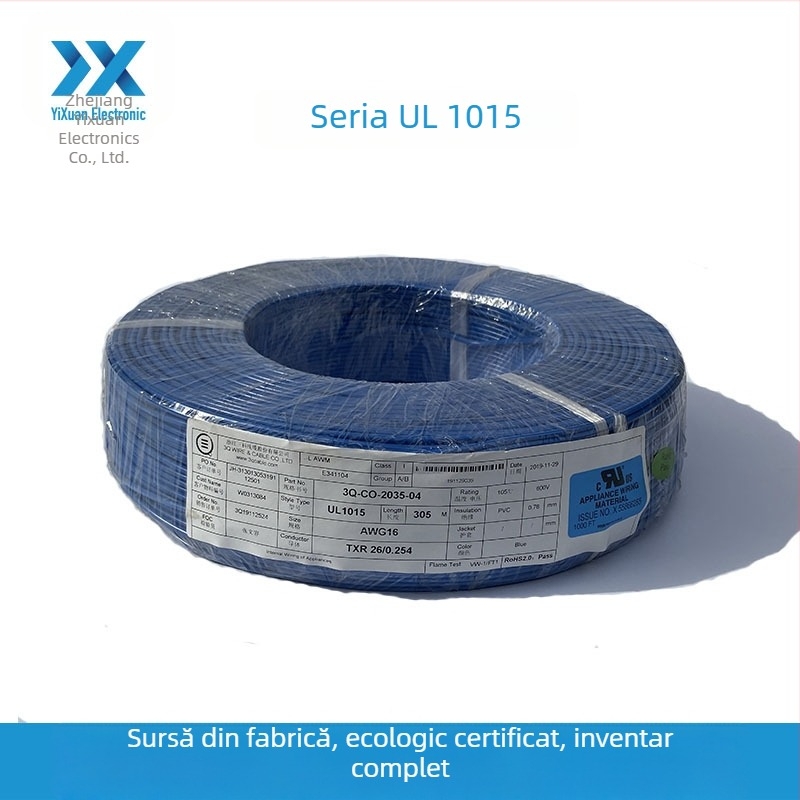 Cablu electric UL1015, multifuncțional, prelucrare personalizată, 18 AWG
