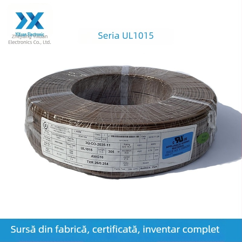 Cablu electric UL1015, multifuncțional, prelucrare personalizată, 18 AWG