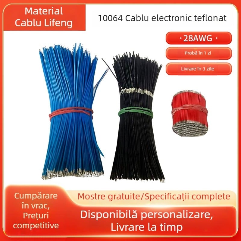 Cablu electronic PTFE 28 AWG pentru temperaturi ridicate, linie de conectare, personalizabil