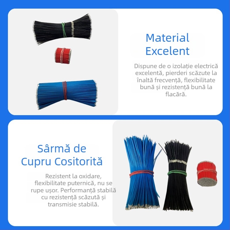 Cablu electronic PTFE 28 AWG pentru temperaturi ridicate, linie de conectare, personalizabil