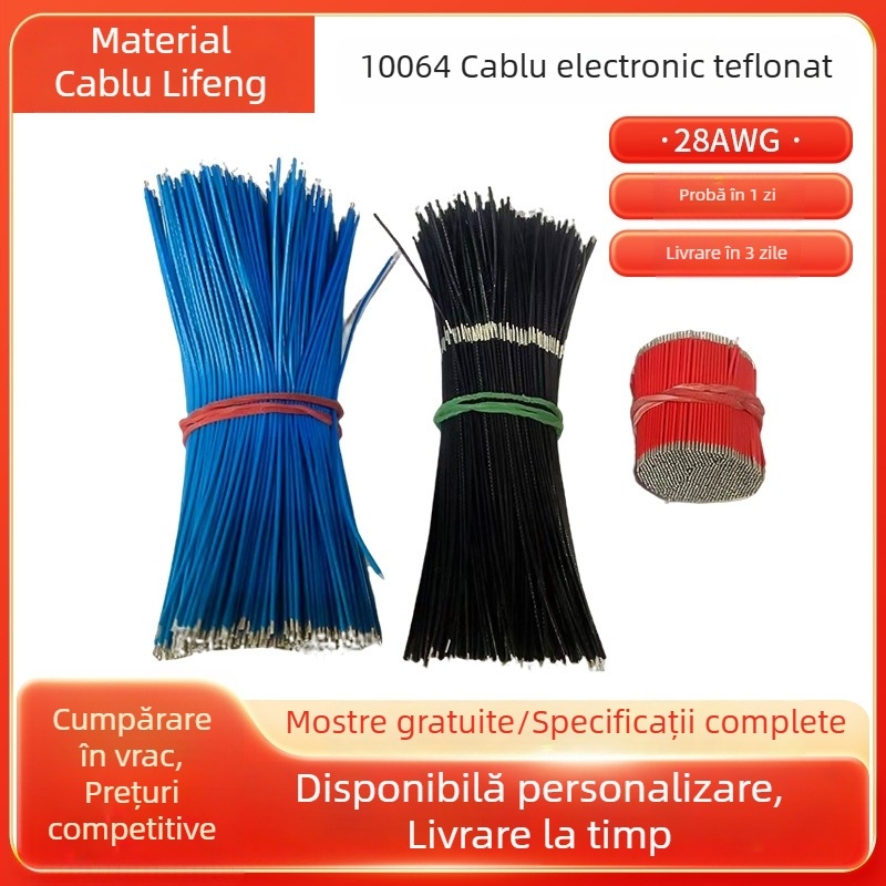 Cablu electronic PTFE 28 AWG pentru temperaturi ridicate, linie de conectare, personalizabil