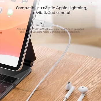 Adaptor audio Lightning către USB-C pentru iPhone 15/16
