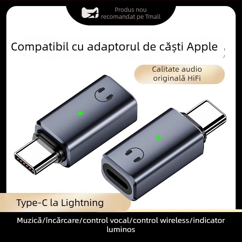 Adaptor audio Lightning către USB-C pentru iPhone 15/16