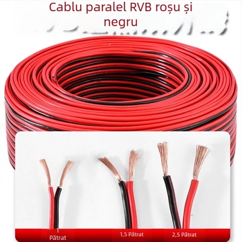 Standard Național 0.5 mm² fir RVB paralel, cablu LED 0.3, cablu dublu paralel din cupru pur 0.75 mm²