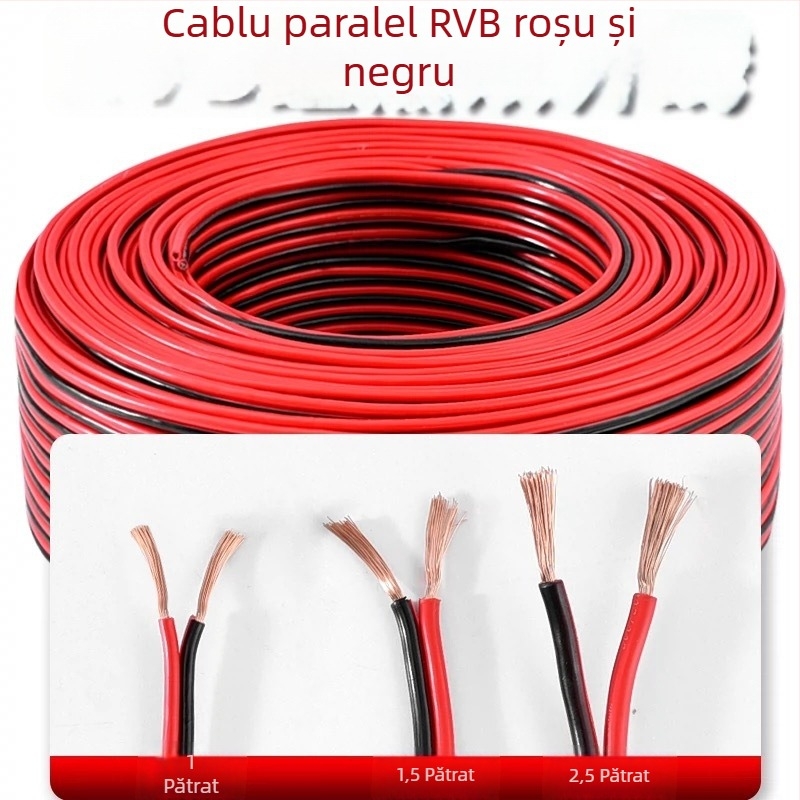 Standard Național 0.5 mm² fir RVB paralel, cablu LED 0.3, cablu dublu paralel din cupru pur 0.75 mm²