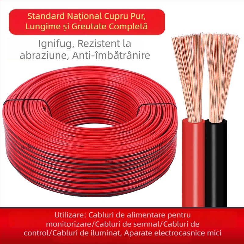 Standard Național 0.5 mm² fir RVB paralel, cablu LED 0.3, cablu dublu paralel din cupru pur 0.75 mm²