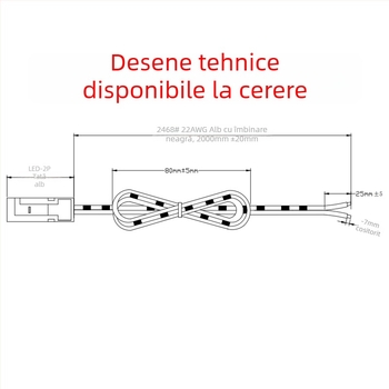 Cablu de cablare LED cu conectori DuPont de 2,54 mm, pentru iluminat în dulap și garderobă, cablu de extindere pentru bandă LED, 2 pini masculin și feminin, cupru pur