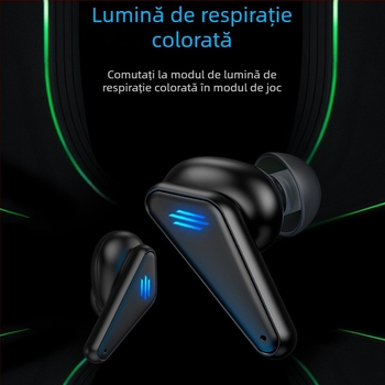 Căști gaming K55, fără fir, Bluetooth, latență scăzută, autonomie lungă, anulare a zgomotului, in-ear