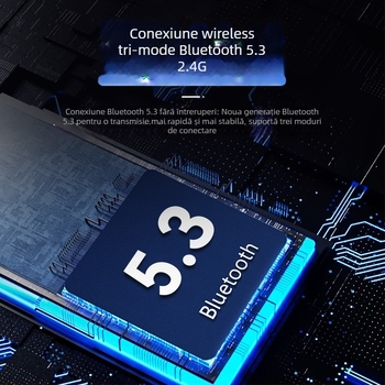 Căști Bluetooth pentru gaming, sunet de înaltă calitate, design over-ear, confortabile pentru sesiuni lungi.