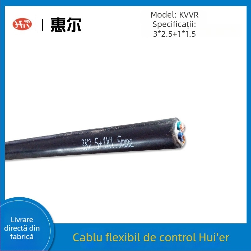 KVVR 3×2,5 + 1×1,5 Cablu flexibil de control pentru echipamente electrice