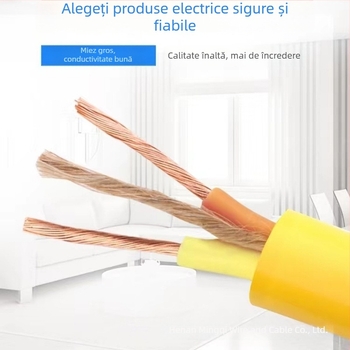 Cablu de prelungire pentru încărcare, 2 conductori, cupru pur, exterior, galben, secțiune 1,5–2,5 mm², flexibil