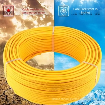 Cablu de prelungire pentru încărcare, 2 conductori, cupru pur, exterior, galben, secțiune 1,5–2,5 mm², flexibil