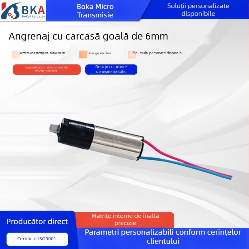 Motor cu dinți de cupă de 6 mm, cu cap metalic, pentru AI – robot mic de birou, companion