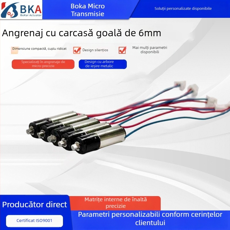 Motor cu dinți de cupă de 6 mm, cu cap metalic, pentru AI – robot mic de birou, companion