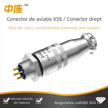 Conector XS8 industrial, rezistent la explozie, ignifug și impermeabil, pentru stații de încărcare cu energie nouă, femelă și mascul
