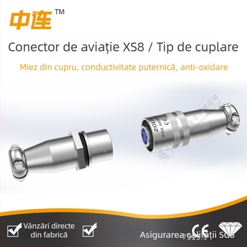 Conector XS8 industrial, rezistent la explozie, ignifug și impermeabil, pentru stații de încărcare cu energie nouă, femelă și mascul