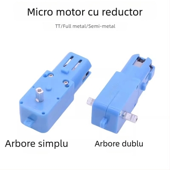 Motor DC cu angrenaj TT, 3V-6V, mașină robot cu tracțiune pe patru roți, roți din cauciuc și dinți metalici