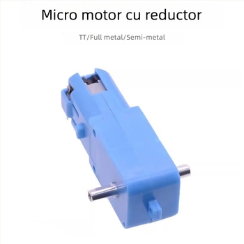 Motor DC cu angrenaj TT, 3V-6V, mașină robot cu tracțiune pe patru roți, roți din cauciuc și dinți metalici