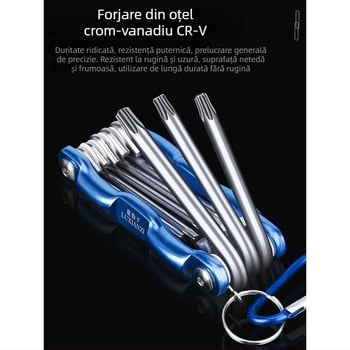 Deer Fairy Set chei hexagonale pliante, multifuncțional, cu biți hexagonali și șurubelniță Torx