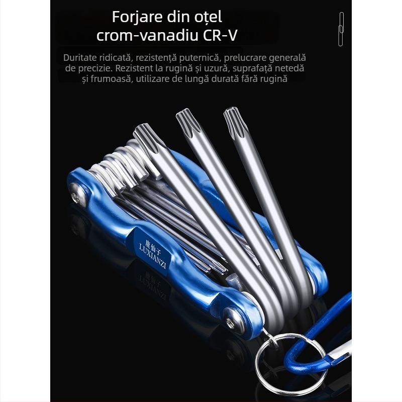 Deer Fairy Set chei hexagonale pliante, multifuncțional, cu biți hexagonali și șurubelniță Torx