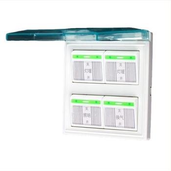 Comutator baie tip 86, cu patru circuite, montat pe perete, iluminare de tavan integrată, 4 lămpi, 3 în 1