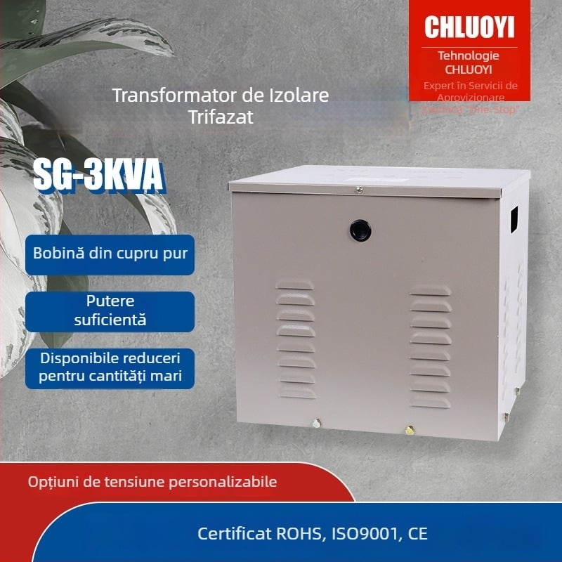 Transformator de izolare uscat trifazat SG-3KVA, personalizat, 380V la 220V pentru sisteme fotovoltaice
