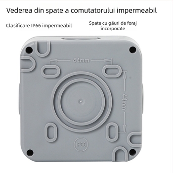Cutie întrerupător exterior impermeabil IP66, 86×86 mm, montaj pe perete, cu control dual