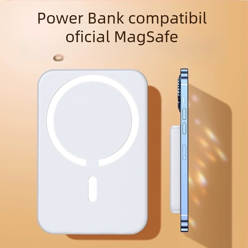 Baterie externă magnetică de 10000mAh, încărcare rapidă 22.5W, compactă și subțire