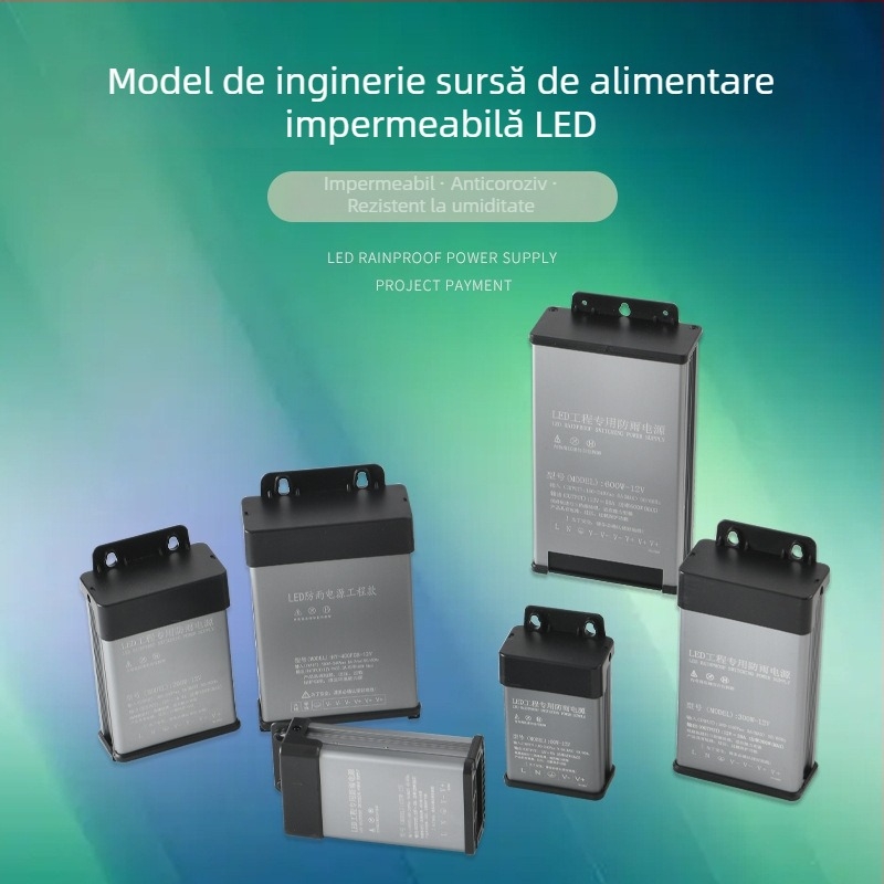 Sursă de alimentare LED rezistentă la ploaie pentru panou cu litere luminoase, transformator pentru reclamă, 12V–24V, 400W–600W