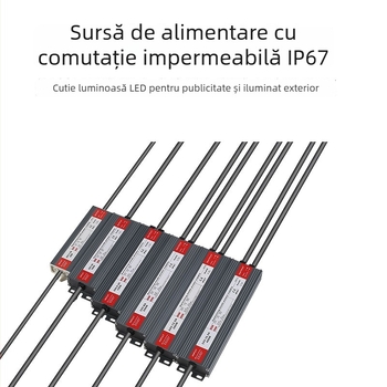 Sursă de alimentare IP67 impermeabilă 12V/24V pentru iluminat exterior și panouri publicitare