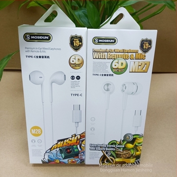 Căști USB-C cu fir pentru Huawei P40, P30, Xiaomi 10 și dispozitive Letv