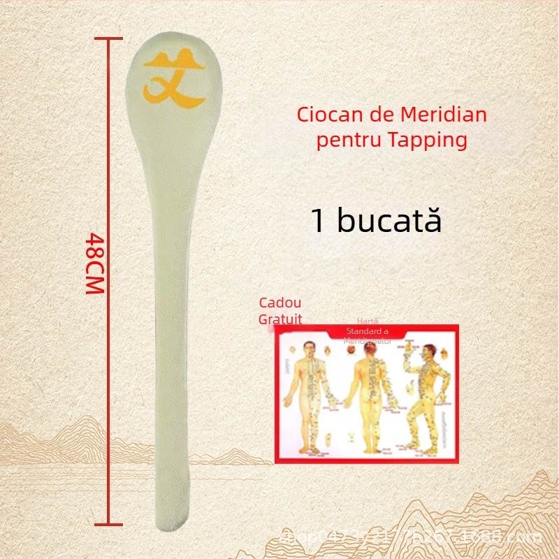 Masaj prin tapping Meridiane – Ciocan bețișor pentru spate și umeri, instrument din medicina tradițională chineză pentru deblocarea blocajelor
