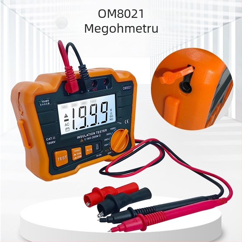 Tester de rezistență la izolație cu afișaj digital, 5000V, pentru electricieni profesioniști
