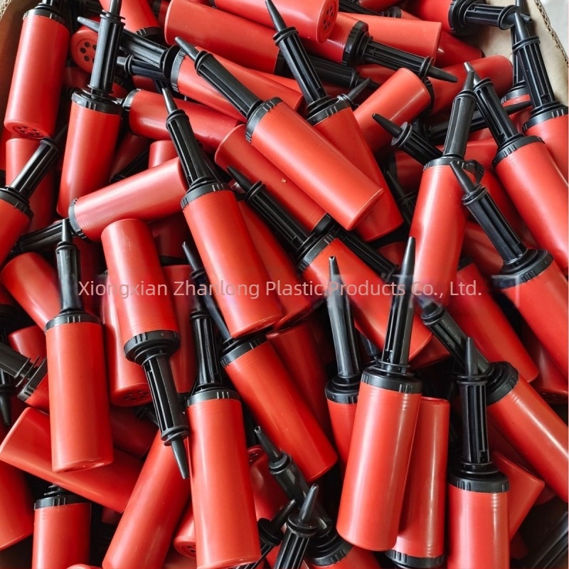 Pompa din plastic colorat pentru baloane, acțiune push-pull, cu acțiune dublă